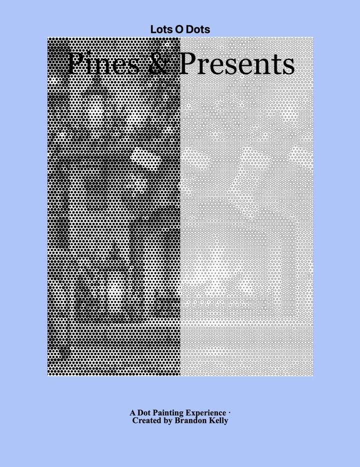 Pines & Presents dot painting book cover